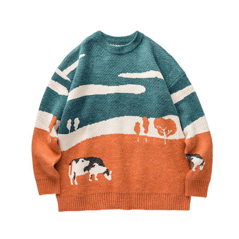 Y2K Vintage Prairie Sweater - Elysium