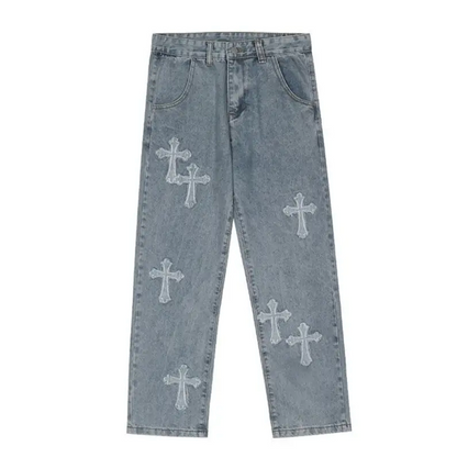Chrome Hearts Cross Patch Jeans, Shop Now