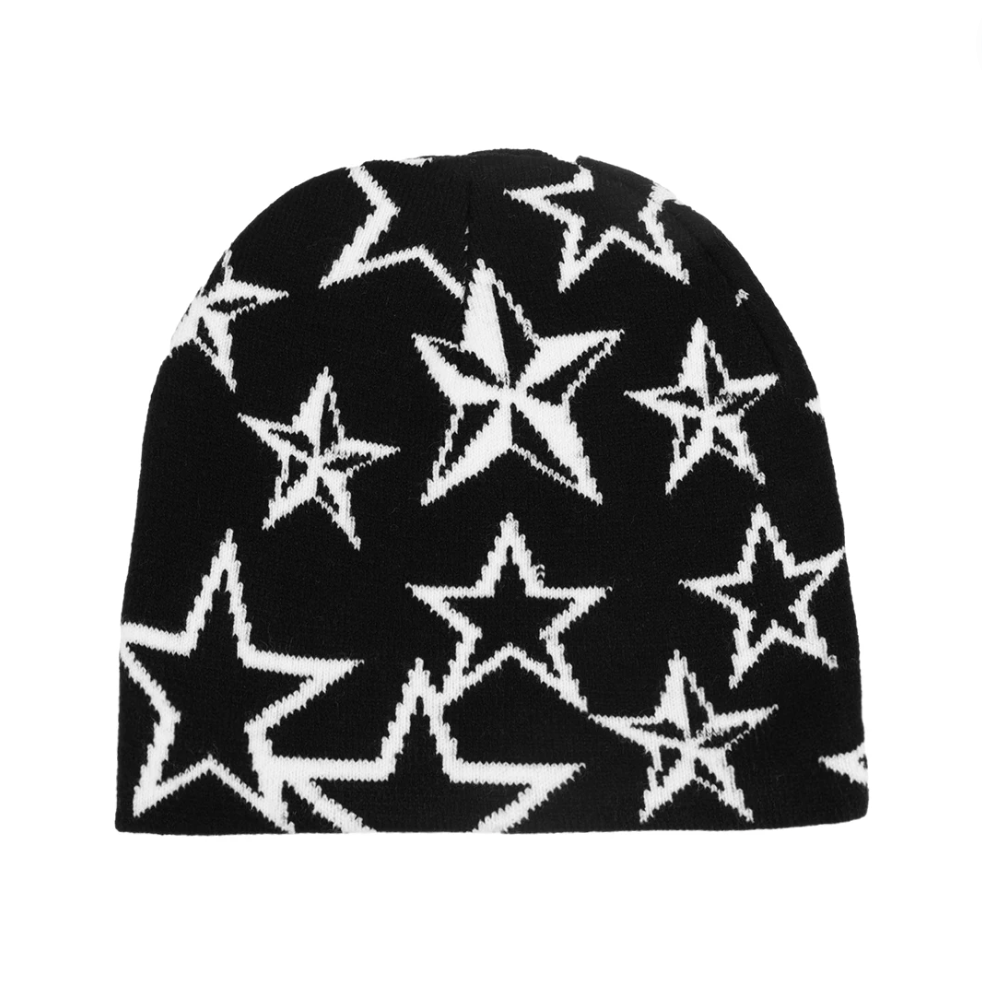 star-beanie-white