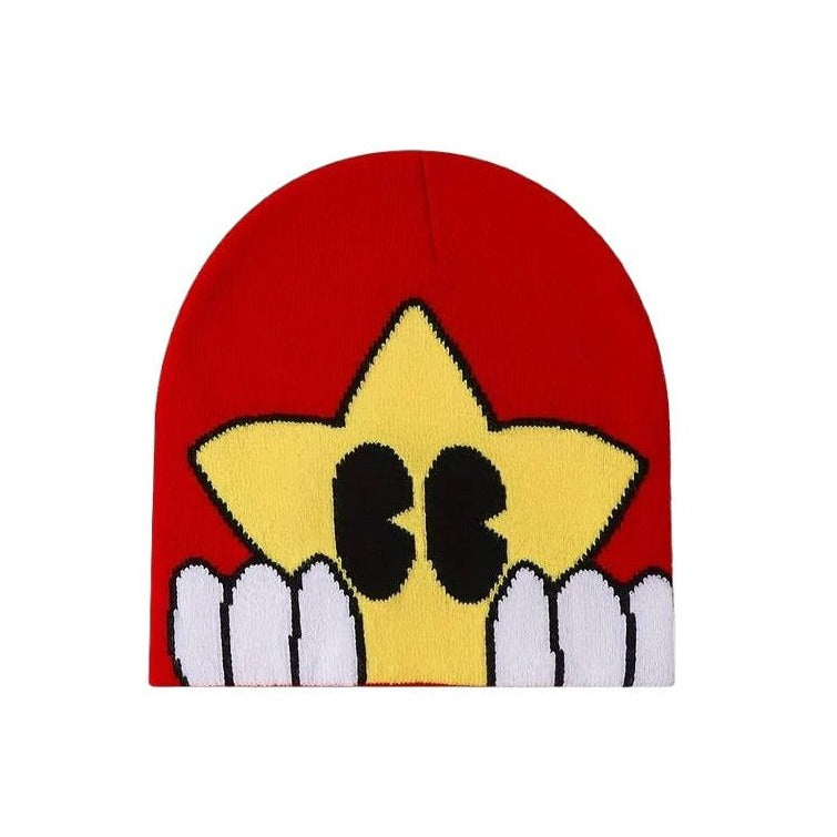 star-boy-beanie-red