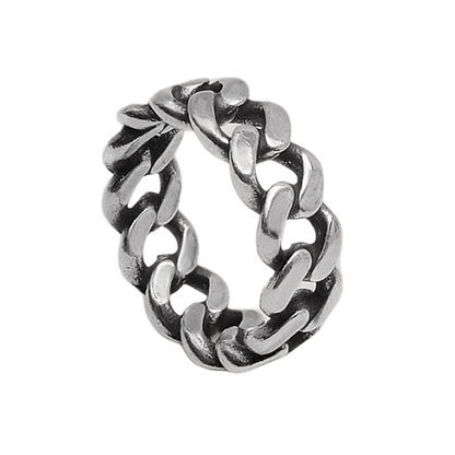 4MM CUBAN CHAIN RING | .925 SILVER - Elysium