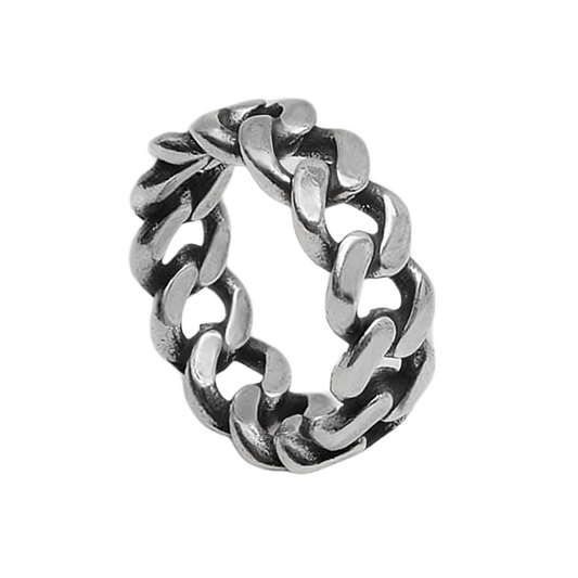 4MM CUBAN CHAIN RING | .925 SILVER - Elysium